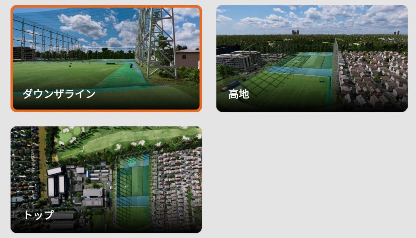 TRACKMAN RANGEの3つの表示視点